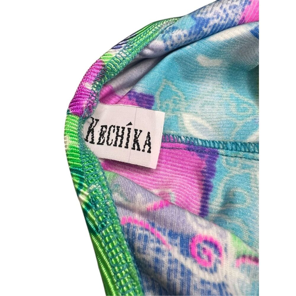 Vintage Kechika Women’s Medium One Piece Swimsuit Abstract Colorful 90s - Picture 4 of 6